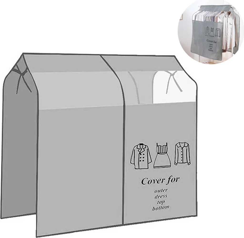 Kleiderständer Schutzhülle Transparent - Staubdichte Abdeckung 120x130cm