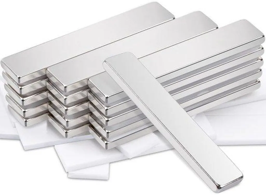 Aimants néodyme rectangulaires 50x10x3 mm pour fixation et bricolage DIY