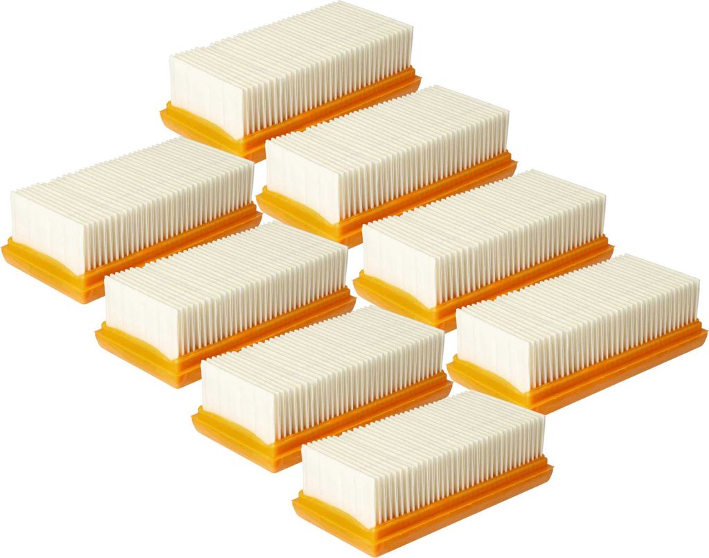 vhbw 8x Flachfaltenfilter kompatibel mit Mirka 1242 M AFC, 1230 M AFC Staubsauger - Motorkühlluftfilter