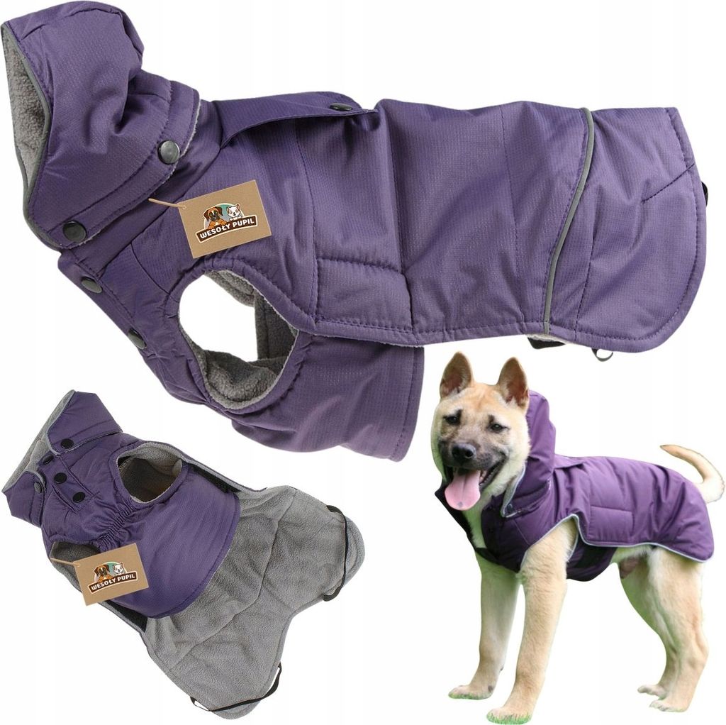Hundebekleidung für Winter warme Regenjacke abnehmbare Kapuze S