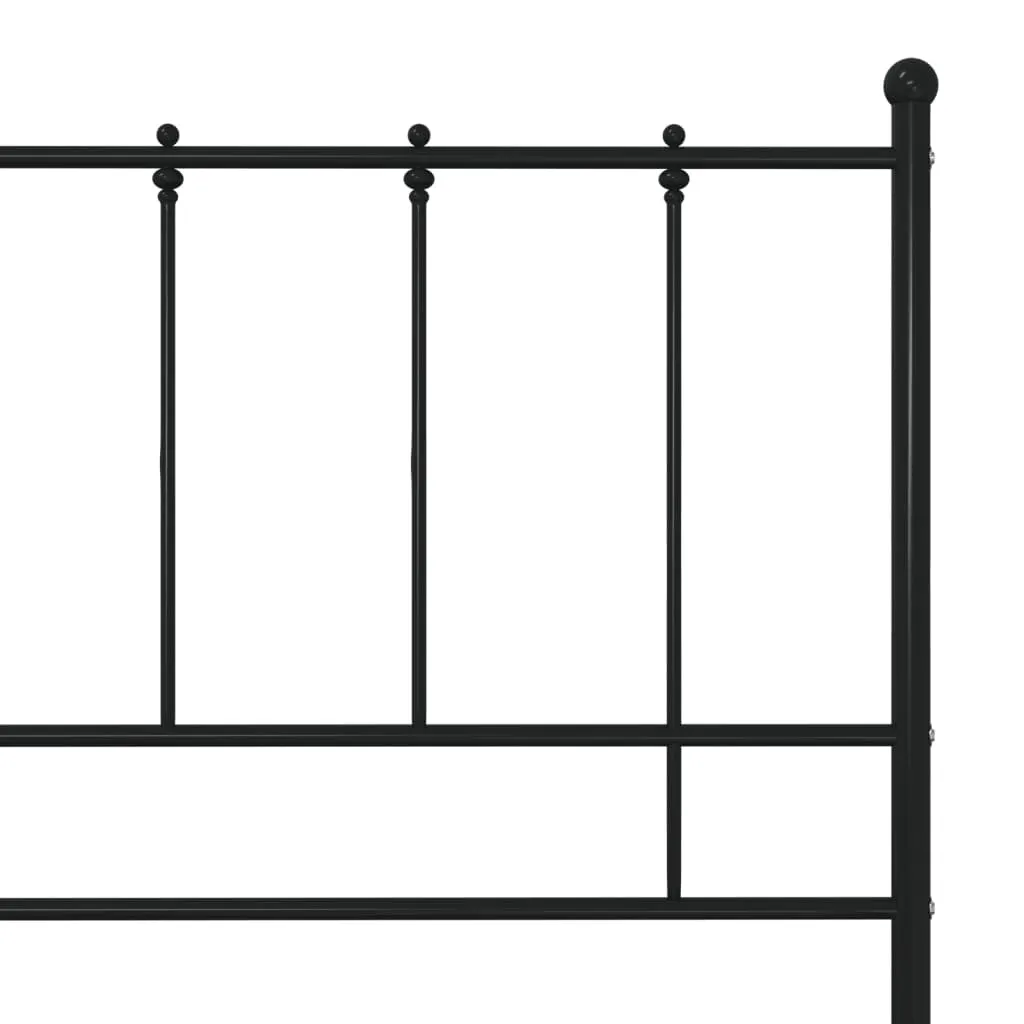 Lit noir métal 120x200 cm - Structure de lit robuste design industriel