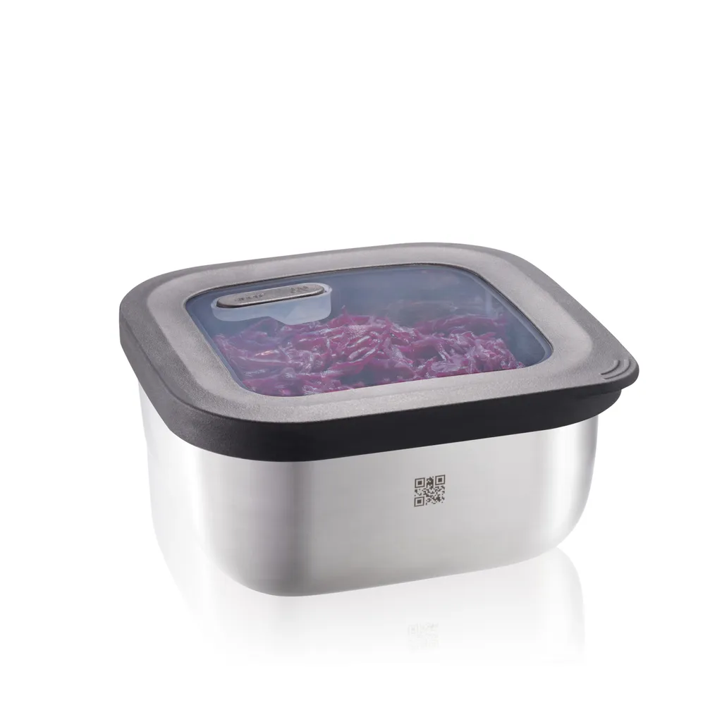 GEFU Provido 900ml Contenitore Ermetico Quadrato | Design Inox
