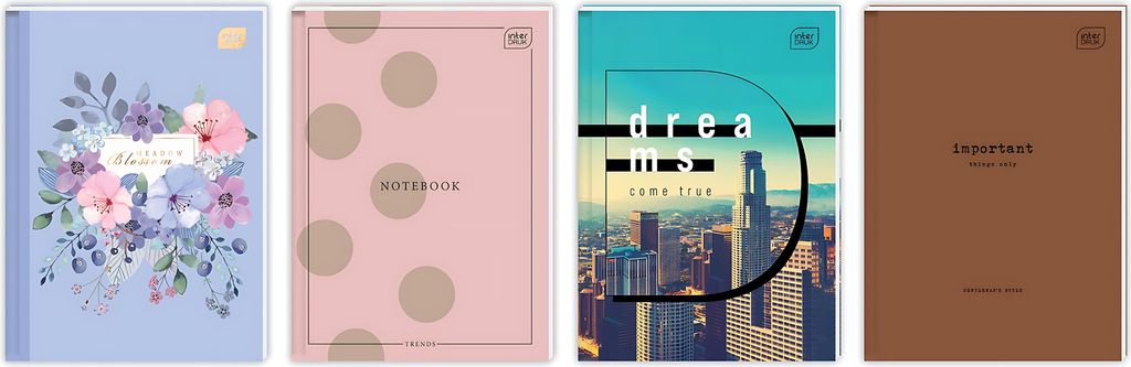 Interdruk Hardcover-Notizbuch A4 288 Blatt 70g/m² Mix