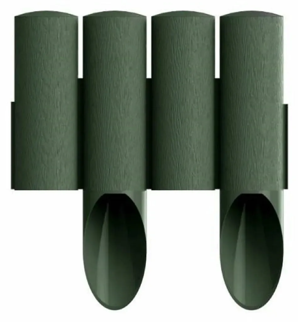 Bordure de Jardin Vertes 2,3m Haute Résistance avec Système d'Ancrage