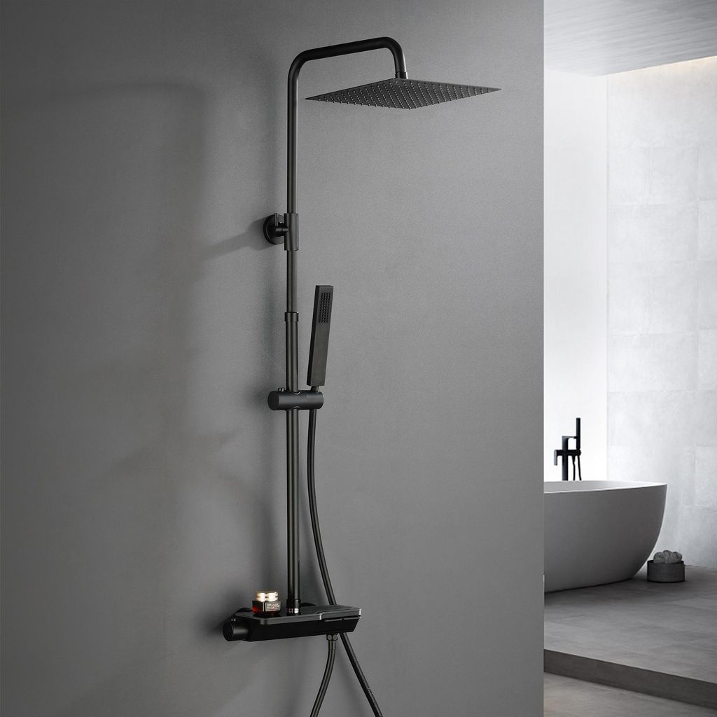 JOHO Nero con Termostatico in Acciaio INOX 304 Colonna Immagine del prodotto 