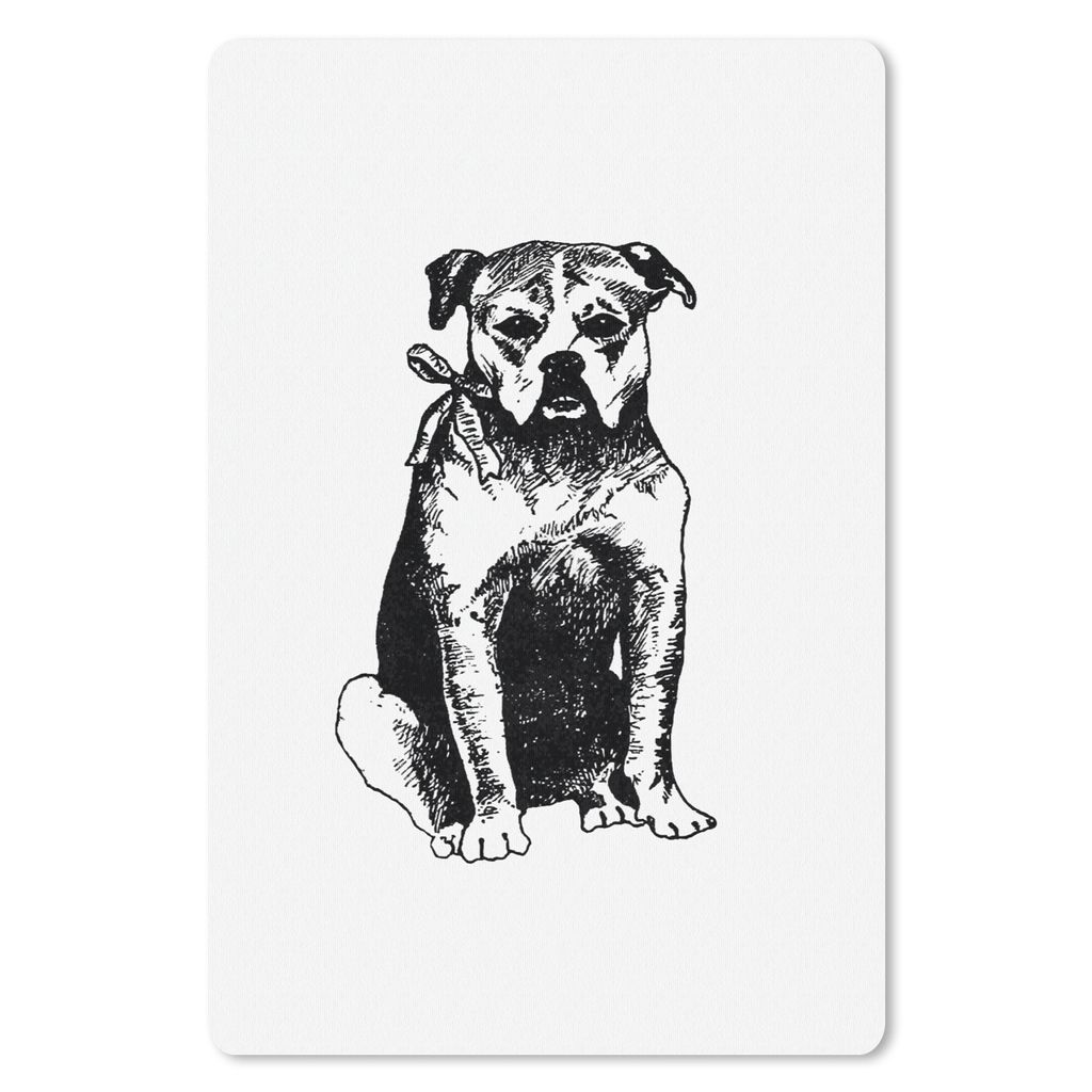 MuchoWow Mauspad Mousepad Jahrgang - Hund - Tiere 18x27 cm - Mousepads - Maus Mat - Pad - Mausunterlage