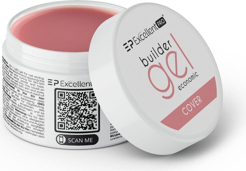 Excellent PRO | Aufbaugel Economic Cover 30g - Hautfarben - Selbstglättend - Hohe Haftung - UV-Gel