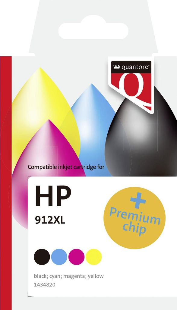 Quantore - Tintenpatronen-Alternative für HP 912XL 3YP34AE hc zw+3 kl
