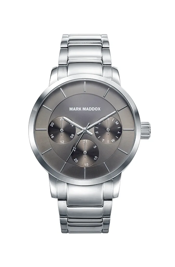 Mark Maddox HM7014-57 Orologio Uomo Acciaio Quadrante Grigio 41mm
