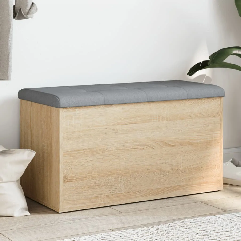 Banc avec coffre bois Sonoma 82x42x45 cm structure solide et durable