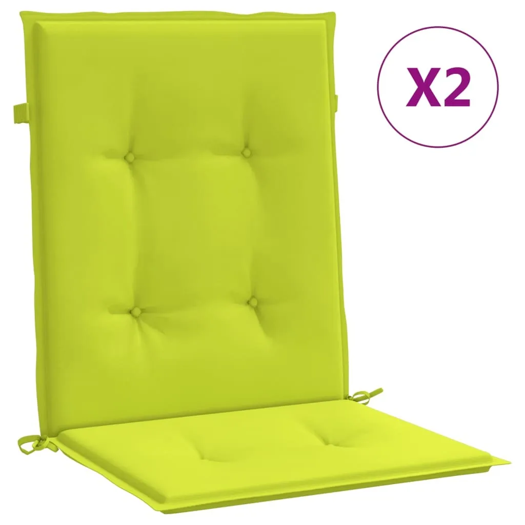 Set 2 Cuscini vidaXL per Esterno 100x50x3 cm Verde Brillante