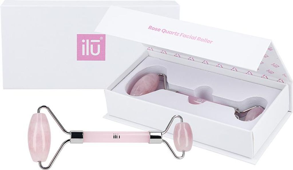Ilū Make Up Rose Quarz Facial Roller - rullo quarzo rosa Immagine del prodotto 