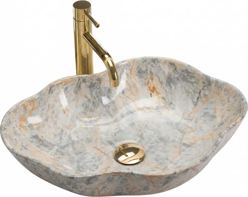 Lavabo Appoggio Rea Pearl Ruststone Beige: Offerta Miglior Prezzo