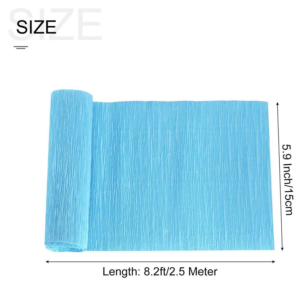 Krepppapier 15 x 250 cm Crepe Paper Kr?uselpapier Seidenpapier Floristenkrepp Schulpapier Kreppband Papier zum Basteln Dekoration Geschenk Verpacku...