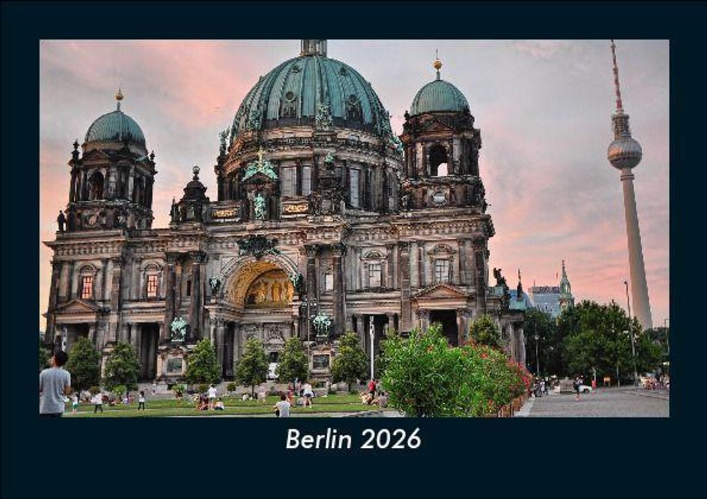Berlin 2026 Fotokalender - Querformat DIN A5, Monatskalender mit Bild-Motiven aus Orten und Städten, Ländern und Kontinenten