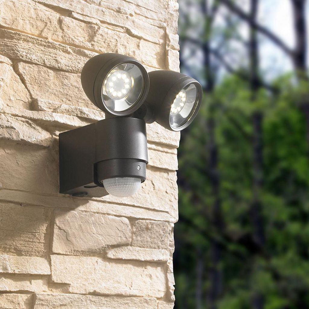 MeLiTec LED Außenwandleuchte mit Bewegungsmelder, 2 LED Produktbild 
