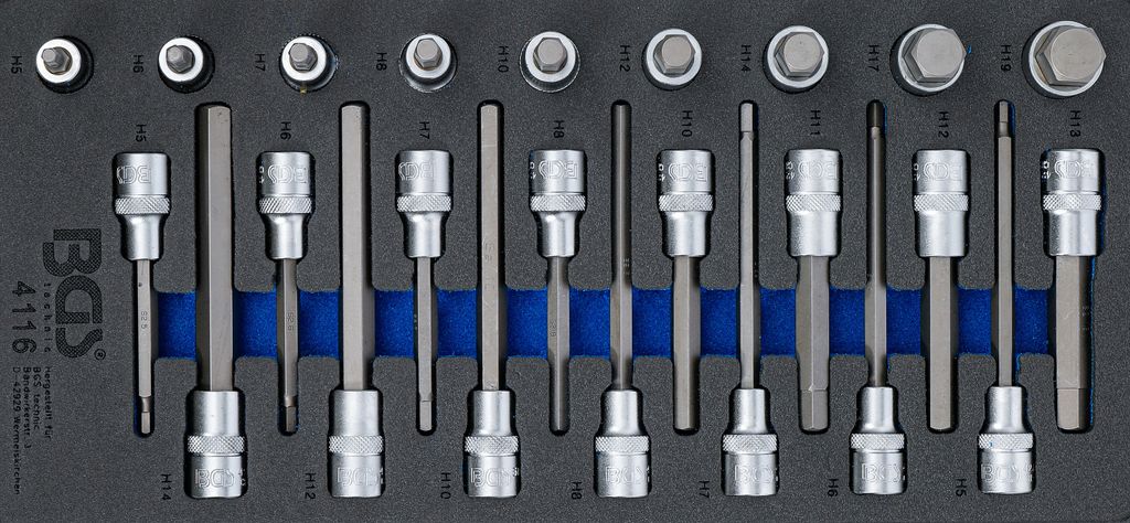 BGS technic Tool Tray 1/3: Bit Socket Set, 3000 mm, 3 kg Produktbild 