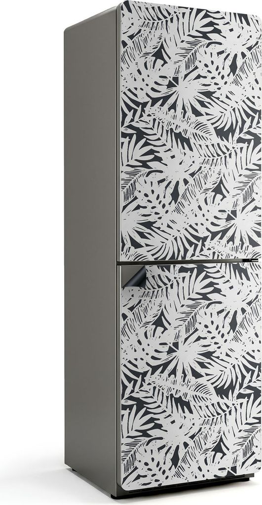 Tropisches Pflanzenmuster – Magnetische Kühlschrank Abdeckung – Dekorfolie magnetisch Küche – Kühlschrank Magnet Deko – selbstklebende M...