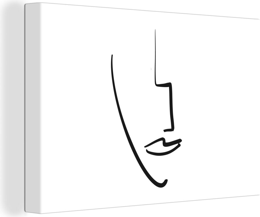 OneMillionCanvasses - Leinwandbilder - 140x90 cm, Gesicht - Frau - Abstrakt, Wandbilder Kunstdruck Wanddekoration - Foto auf Leinwand - Gemälde ...