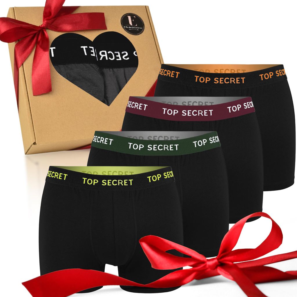 4er Set Boxershorts Geschenkbox - Unterwäsche als Geschenk für Herren, M