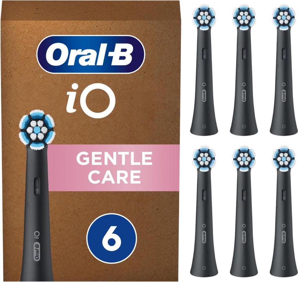 Oral-B Aufsteckbürsten iO Sanfte Reinigung 6er FFU schwarz