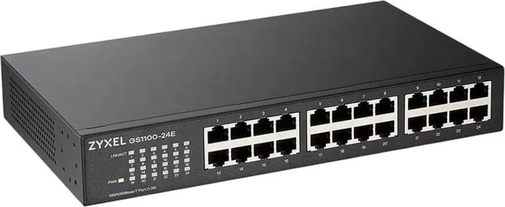 Switch Zyxel GS1100-24E 24 ports Gigabit Ethernet non géré Noir compact
