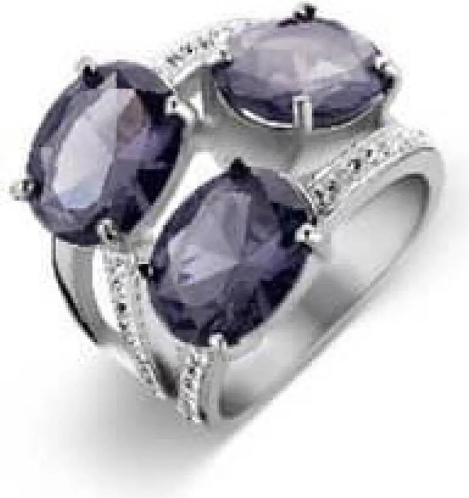 Anello Victoria Minimal Silver & Blue - Essenzialità Preziosa