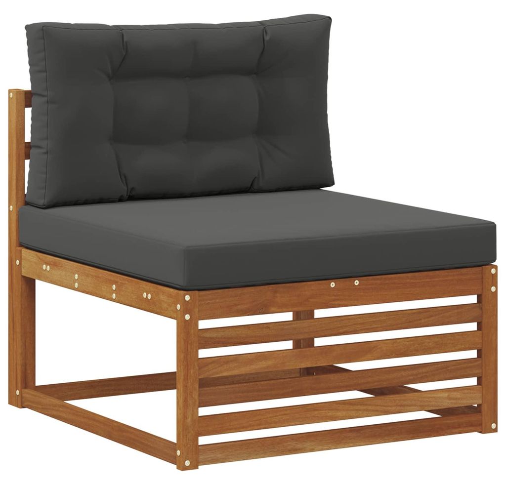 Outdoor Mittelsofa Massivholz Akazie Natur