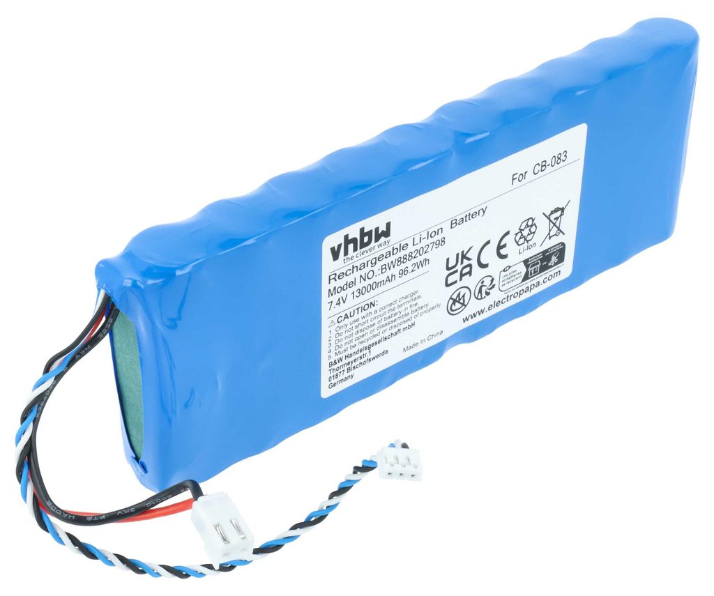 vhbw Akku kompatibel mit Promax HD Ranger Messgerät (13000 mAh, 7,4 V, Li-Ion)