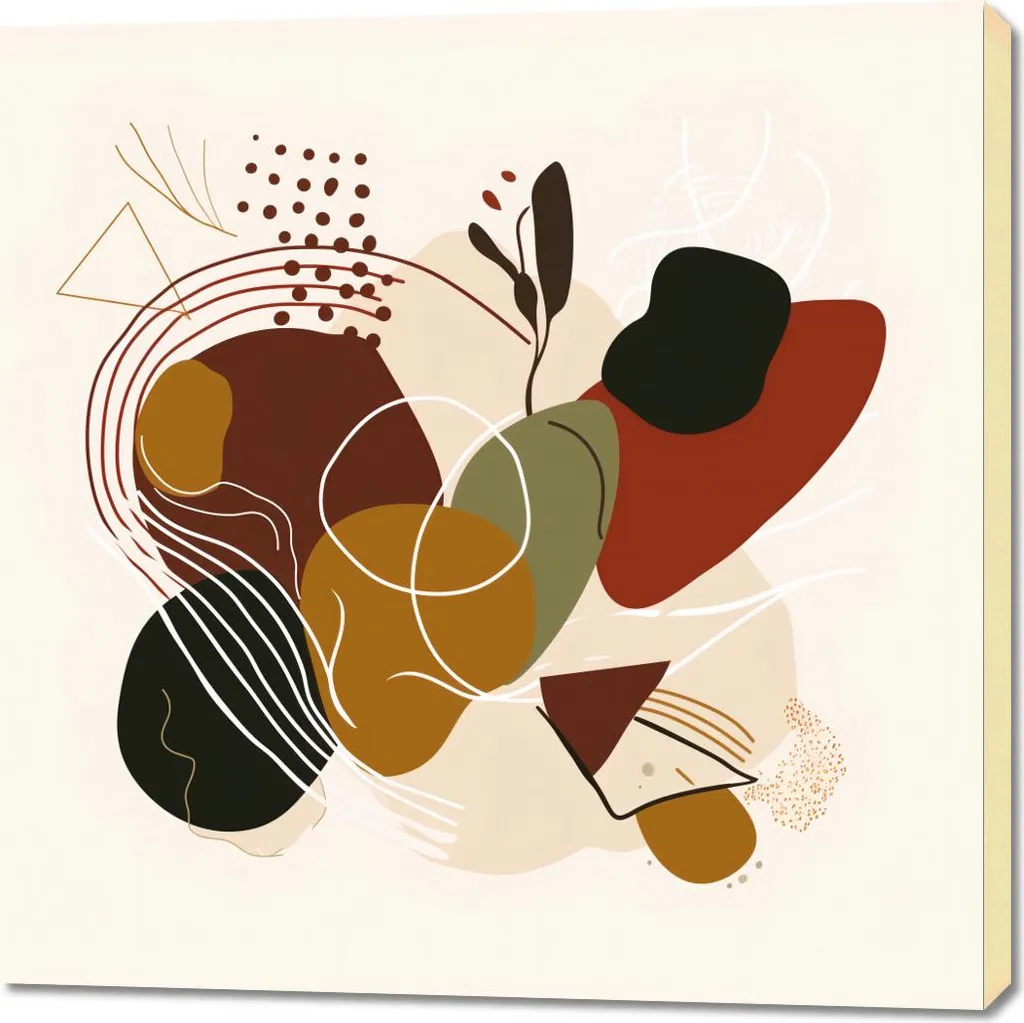 Quadro Eruzione Organica 100x100 | Offerta Quadro XXL Soggiorno
