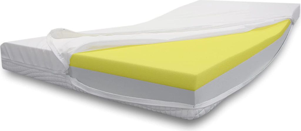 Alanpur Viscosa Incontinenza Anti-Dekubitus (100 x 200 cm) Orthopädische Visco + Kaltschaummatratze Kern ca.10 + 4 cm mit gestrickten Aloe Vera ...