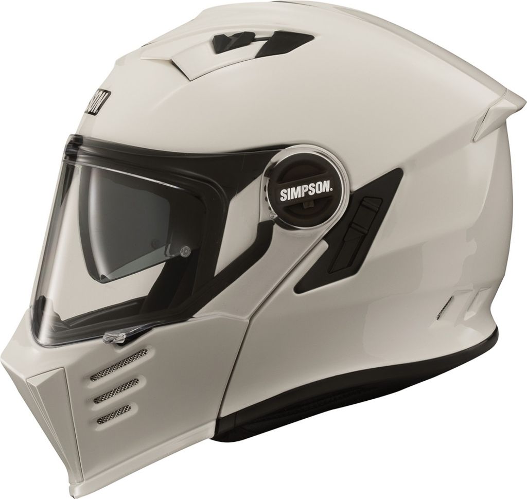 Simpson Darksome Solid 06 Klapphelm, weiß, XL (62)