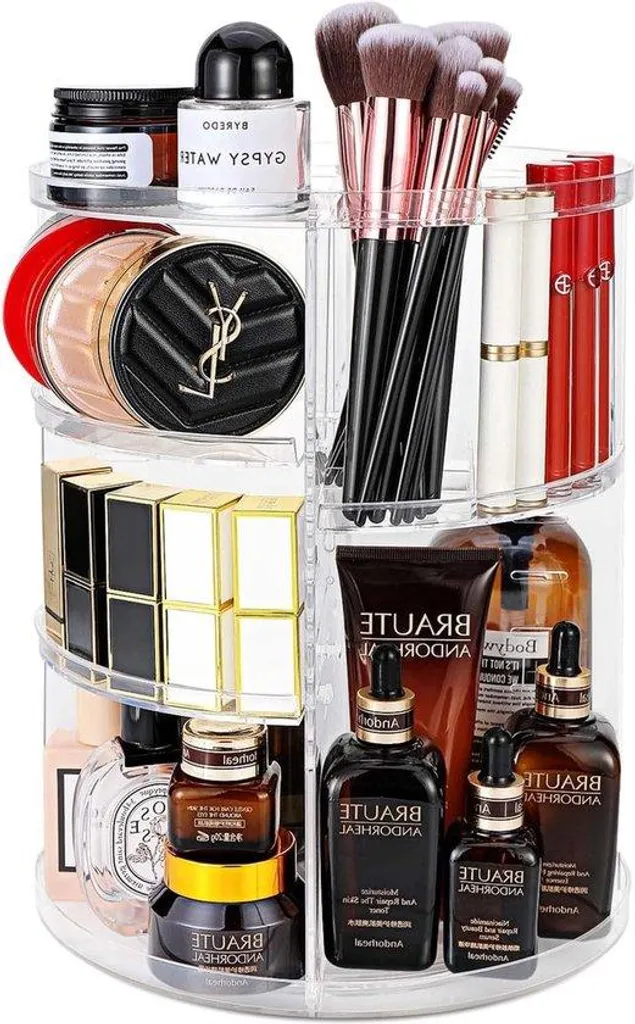 Organisateur maquillage à 7 niveaux en acrylique cristal pour palettes