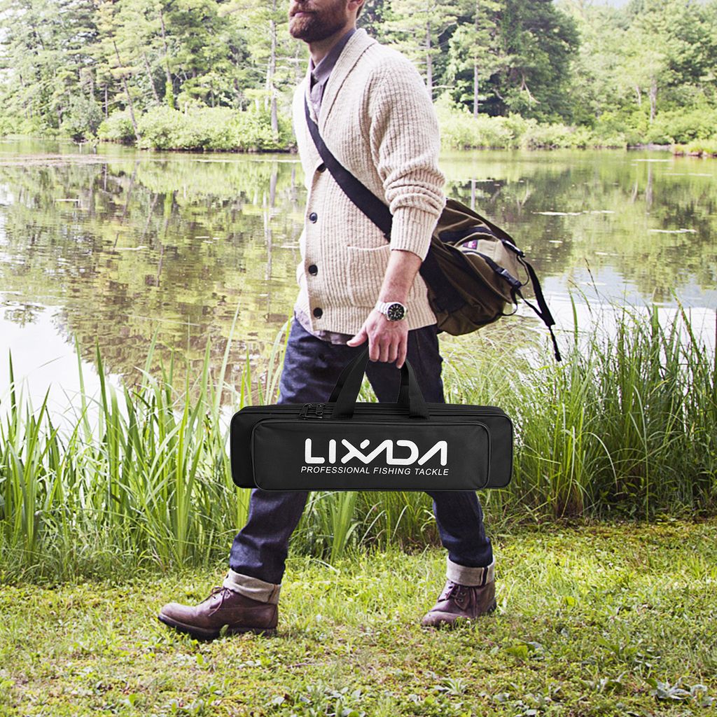 Lixada Angelruten-Set Kombi - 1,4m Teleskoprute Mit Mini-Spinnrolle 277g Gold