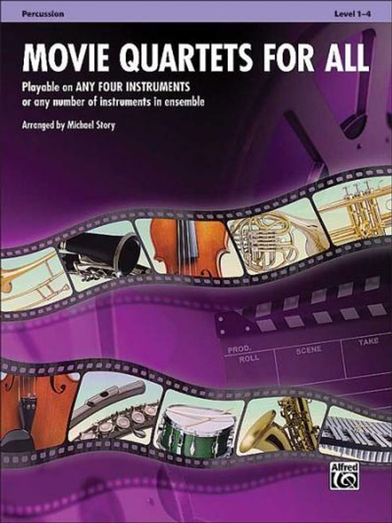 Movie Quartets for All, Schlagzeug, Stufe 1-4