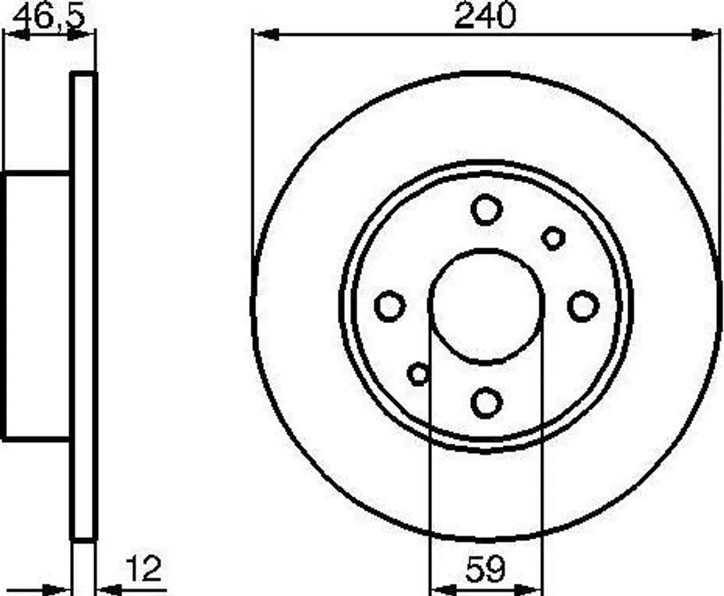 Disque de frein haute performance pour Fiat Uno et Siena - Réf 5961814