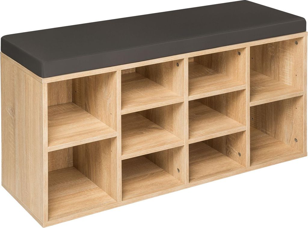 Meuble à chaussures Banc de rangement avec coussin d'assise Image du produit 