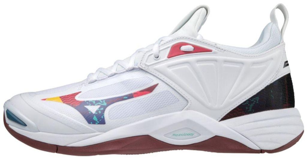 MIZUNO WAVE MOMENTUM 2 / Weiß/Hohe Sichtbarkeit/Syrah / 50.0/14.0