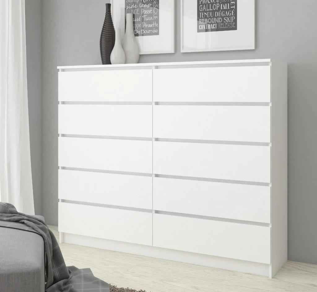 Kommode für das Wohnzimmer SAVRILA - weiß
