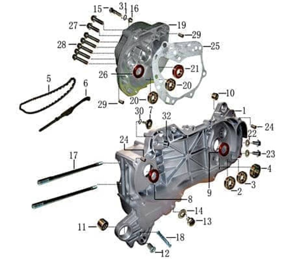 Distanzhülse 8x6x14mm Rex RS450 Distanz-Hülse 50ccm 4Takt Motorroller.de Distanzbuchse Passhülse Passbuchse Abstandshülse Abstandsbuchse 50ccm-...