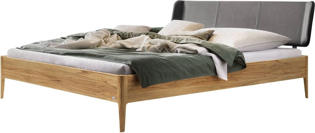 Hasena Lounge Varese Bettgestell Massivholz Kopfteil gepolstert