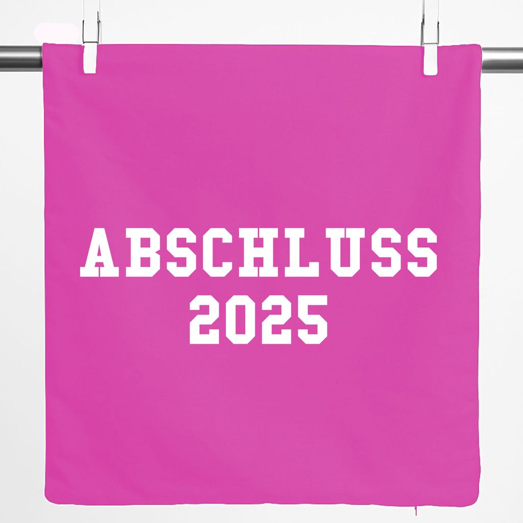 Huuraa Kissenbezug Abschluss 2025 Schulabschluss 40x40cm Fuchsia Baumwolle Dekokissenbezug Geschenkidee