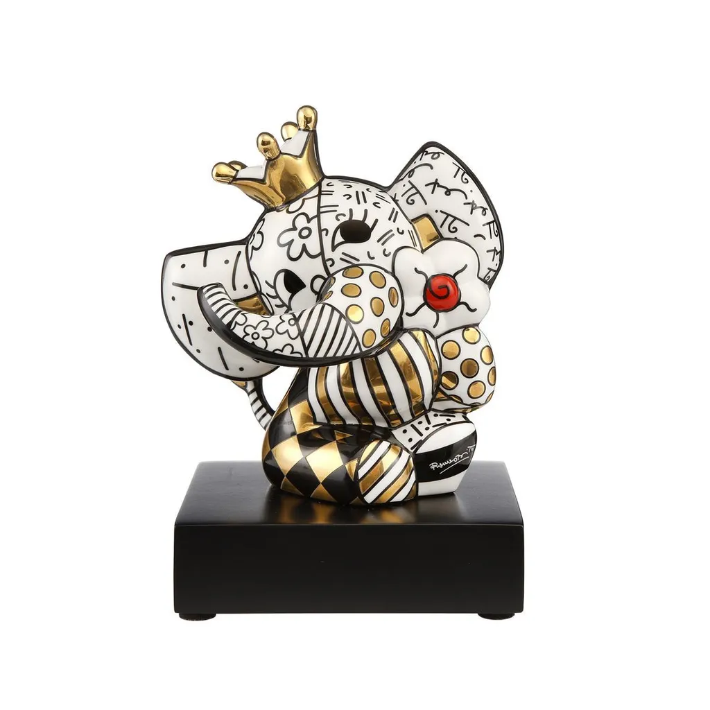 Regalo Esclusivo: Elefante Romero Britto Goebel Golden Spring Oro