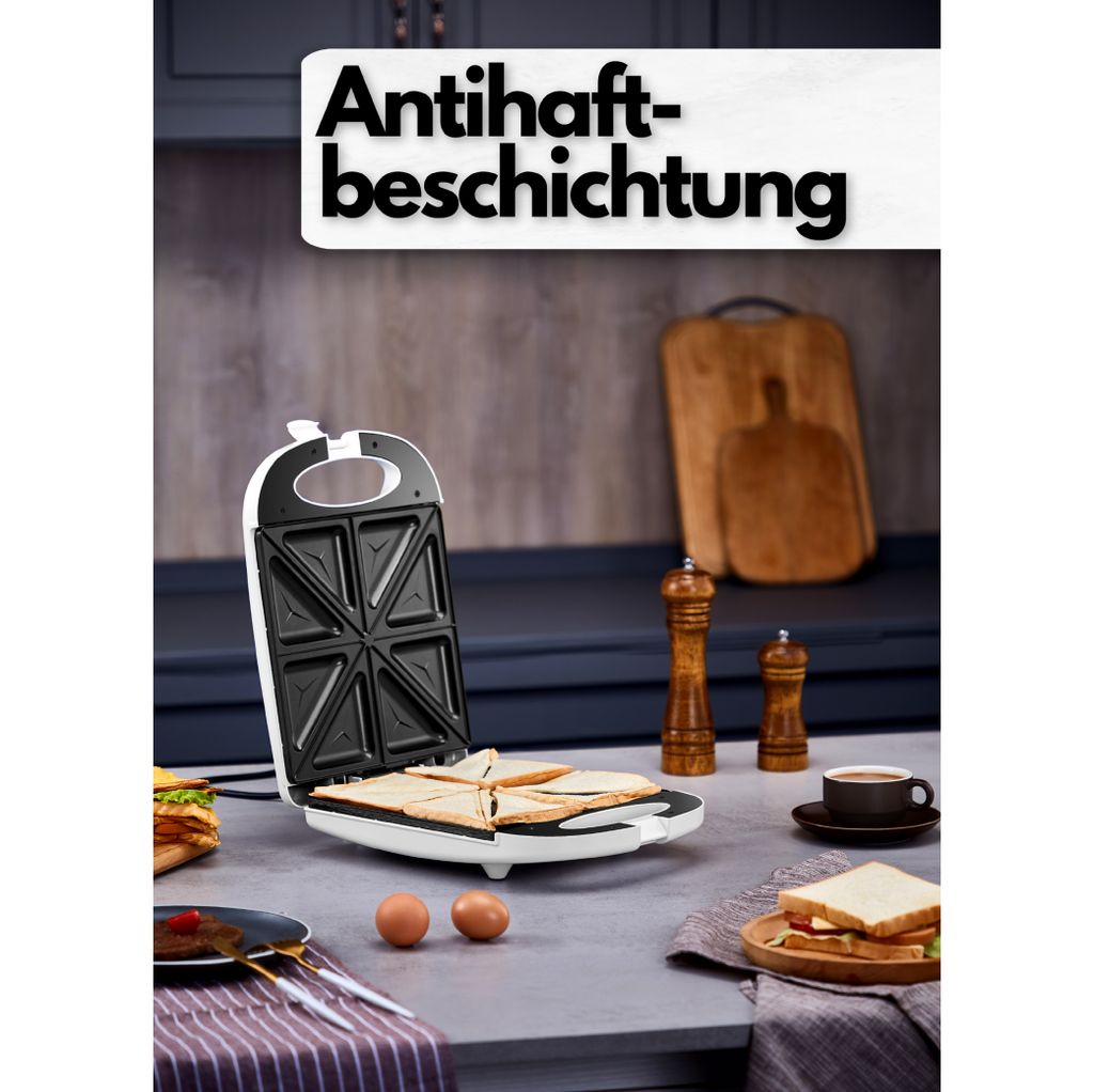 Küchenartikel & Haushaltsartikel Küchengeräte Sandwichmaker Sandwichmaschine Fruehstueck 750W 