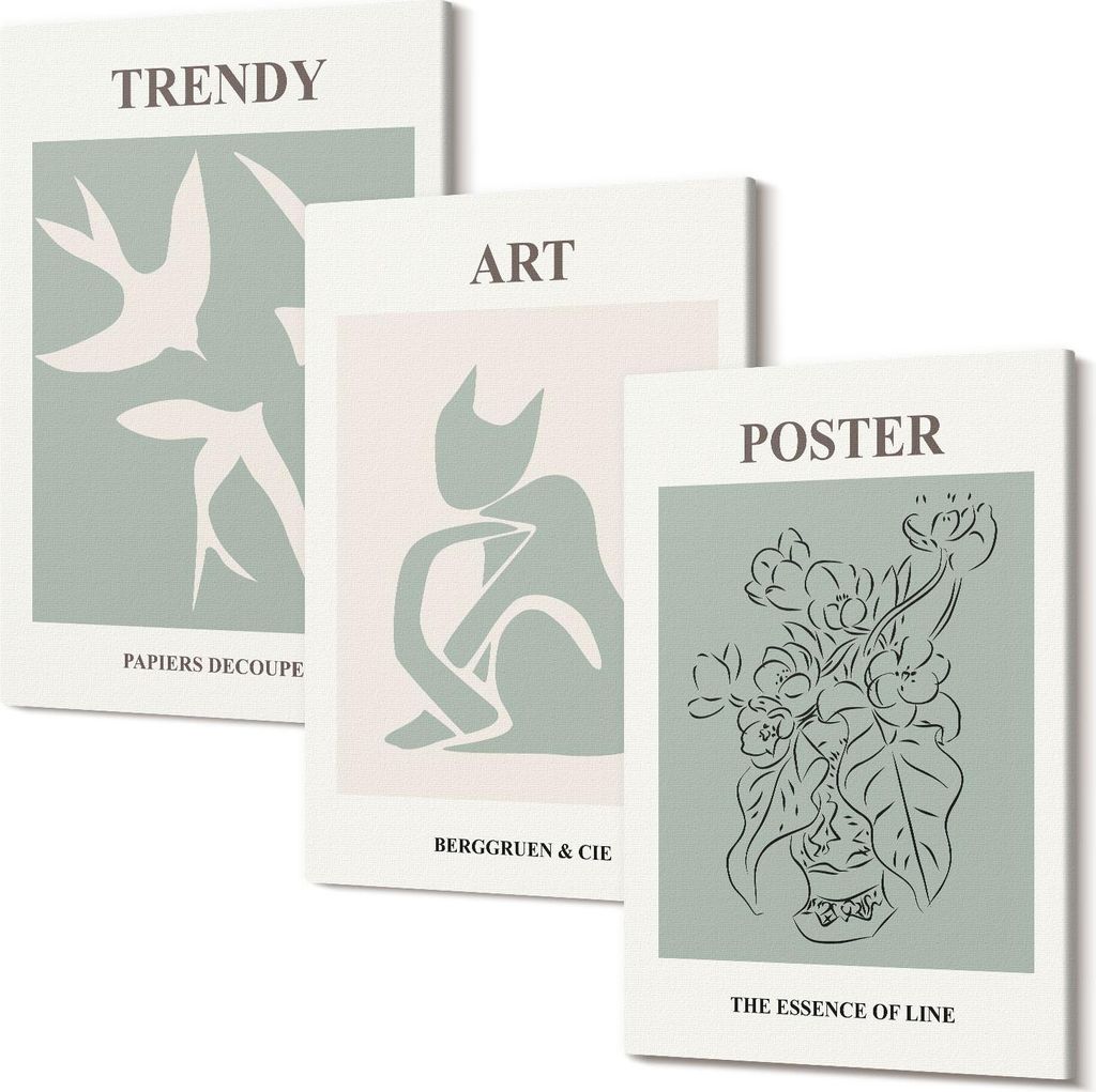 Leinwandbild – Wandbild – Leinwandbilder – Kunstdruck – Polycanvas – Modern – Mehrteilig – 3-Teilig Set – Hochwertig – Geruchslos...