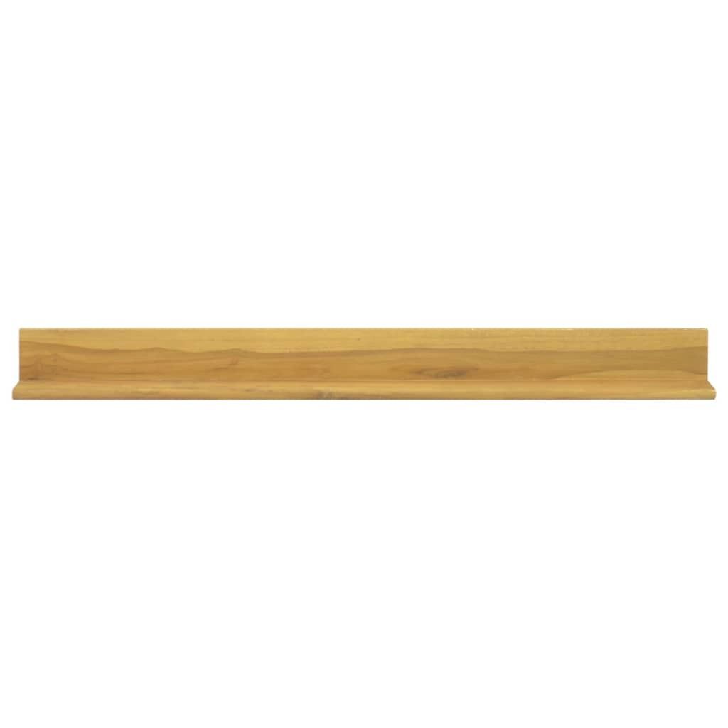 vidaXL Wandregale 2 Stk. 110x10x10 cm Massivholz Teak