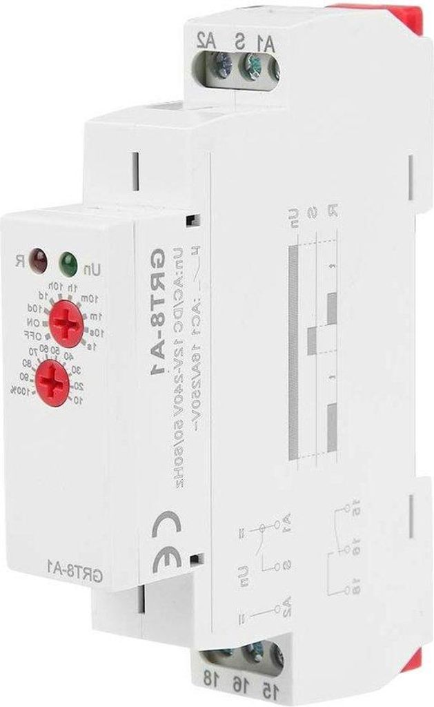 DIN-Rail-Relais AC/DC 12-240 V mit Stromversorgungsfehleranzeige.