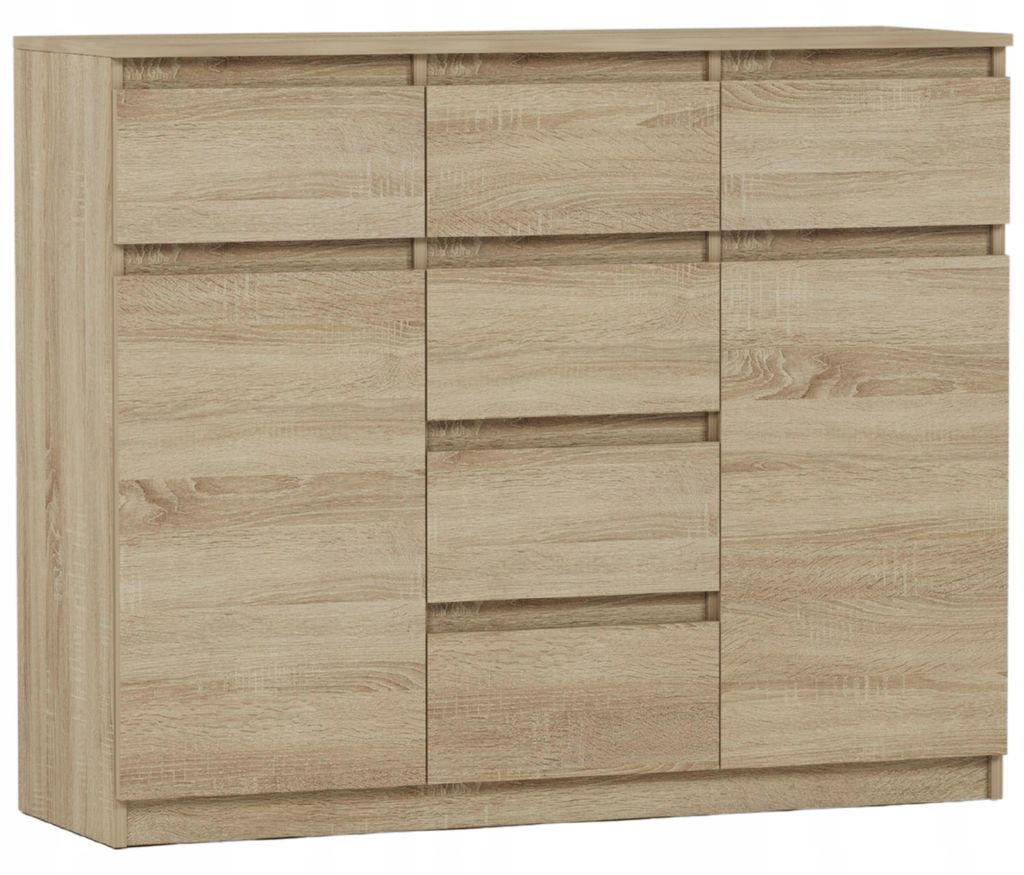 Komoda 120 cm 6 zásuvky 2 dveře skříňka FRAMIRE S-62D Obrázek produktu 
