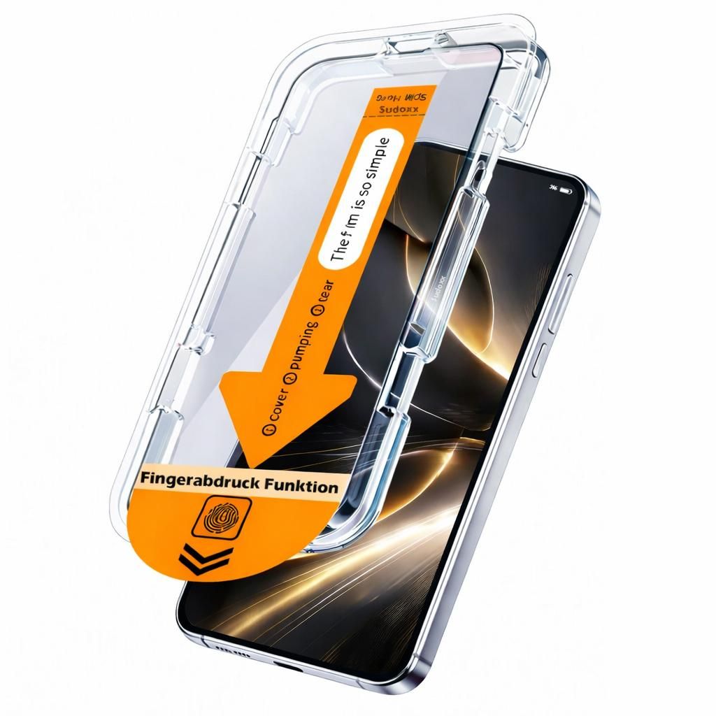Full Schutzglas Für Samsung Galaxy S26 Ultra 5G mit Fingerabdruck Funktion Panzerfolie + Anbringhilfe Displayschutz Hartglas Glasfolie Für Panzer...