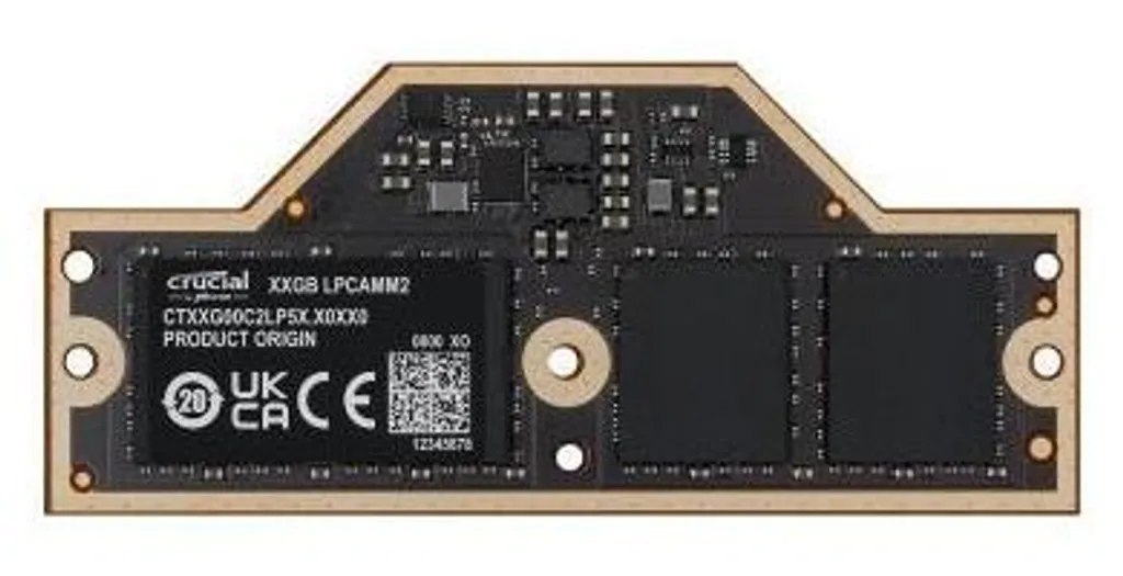 Mémoire ultra-rapide LPDDR5X 32 Go Crucial CT32G75C2LP5X LPCAMM2